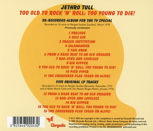 Jethro Tull - Too Old To Rock 'n' Roll - Too Young To Die! (CD)