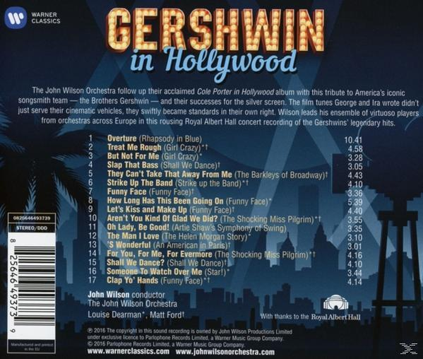 CD-borító: "Gershwin in Hollywood" számlistával és zenekari infóval.