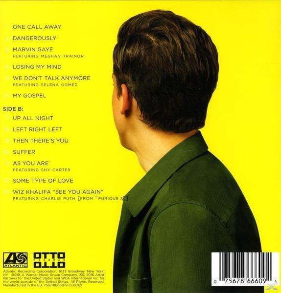 Rückseite einer CD-Hülle mit Songtiteln und einem Foto eines Mannes.