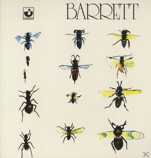 Albumcover mit verschiedenen farbig gezeichneten Insekten. Der Titel 'BARRETT' steht oben.