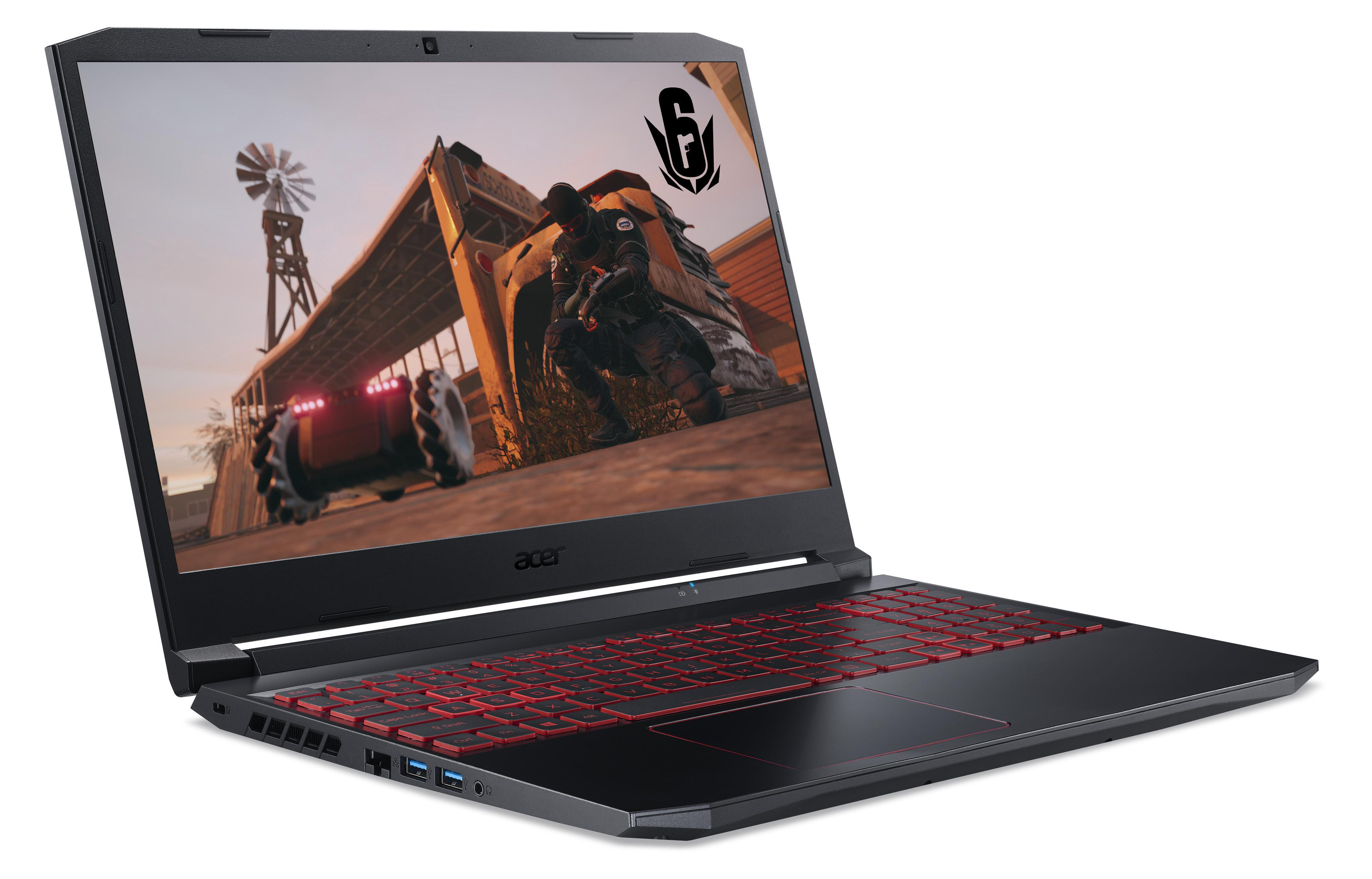 ACER Nitro 5 (AN515-44-R74R) mit roter Tastaturbeleuchtung - 15,6 Zoll - AMD Ryzen™ 5 4600H - 8 GB - 512 GB - NVIDIA GeForce® GTX 1650 - Windows 10 Home (64 Bit)