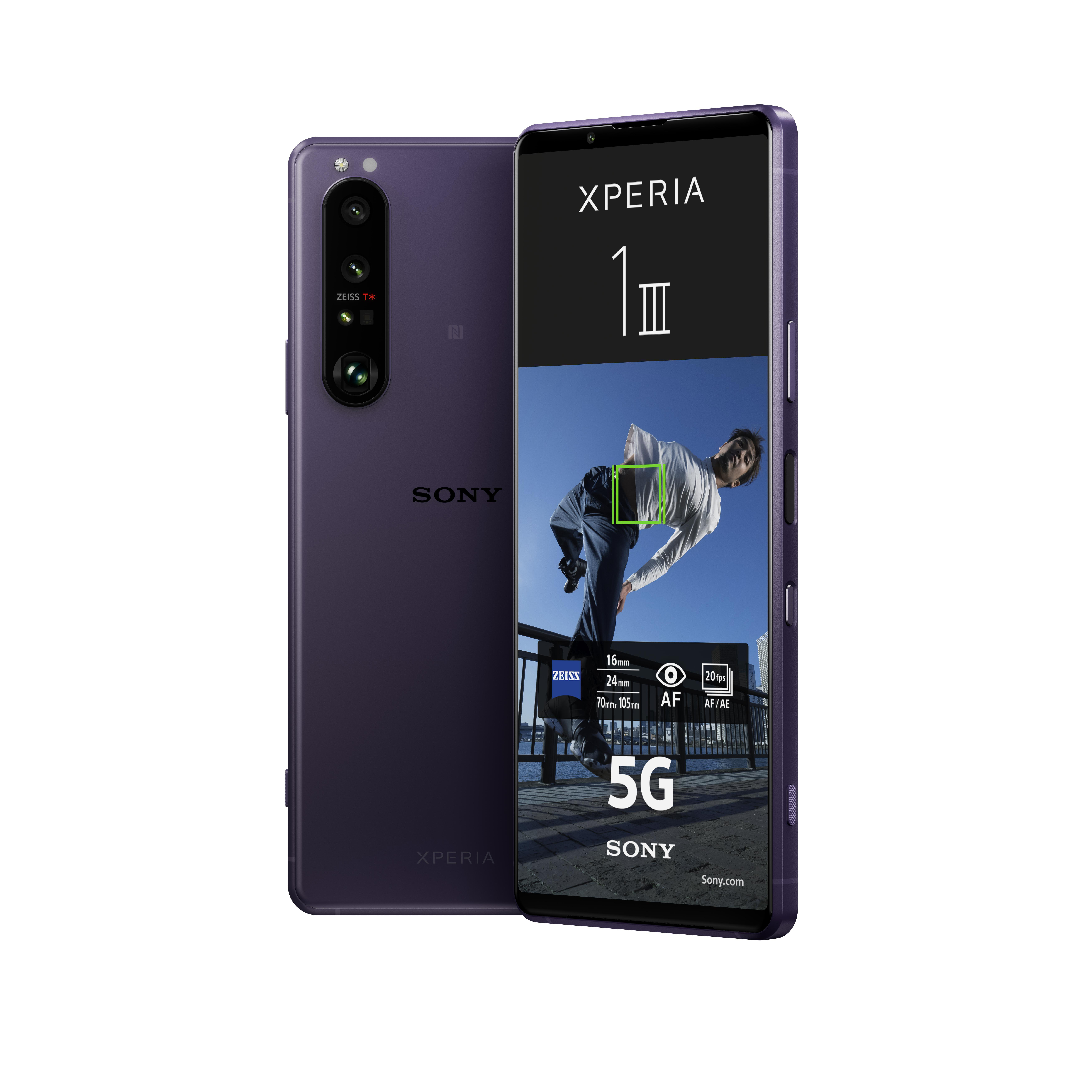 SONY Xperia 1 III 5G 21:9 Display 256 GB Violett Dual SIM