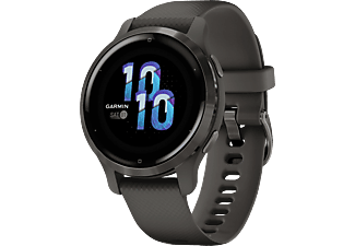 GARMIN Venu 2S - Smartwatch GPS (Larghezza: 18 mm, Silicone, Grigio scuro/Grigio ardesia)