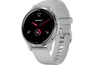 GARMIN Venu 2S - GPS-Smartwatch (Breite: 18 mm, Silikon, Silber/Hellgrau)