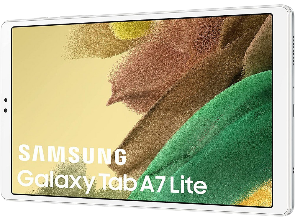 Una tableta blanca con las palabras Samsung Galaxy Tab A7 Lite.