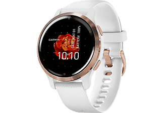 GARMIN Venu 2S - Smartwatch GPS (Larghezza: 18 mm, Silicone, Oro rosa/Bianco)