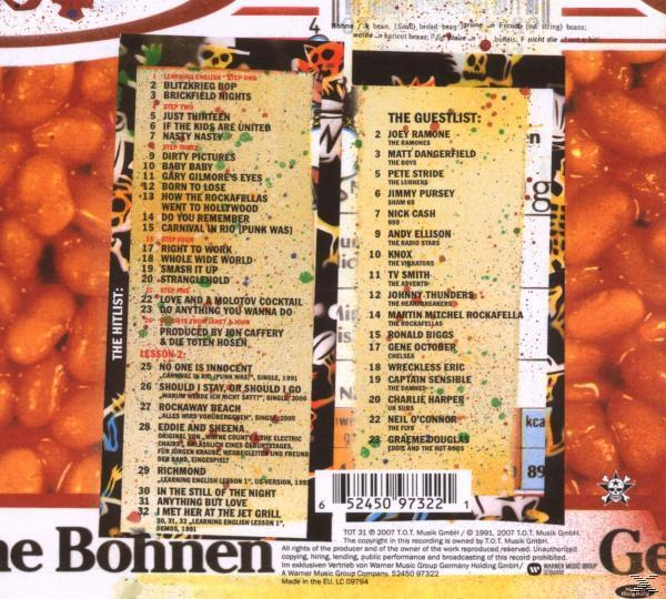 Albumcover mit Titelliste und The Guestlist. Bunt, mit Text auf Englisch und Deutsch.