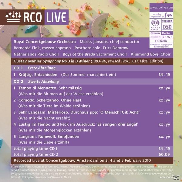 Mariss Jansons Royal Concertgebouw Orchestra - Symphony No.3  - (SACD)
