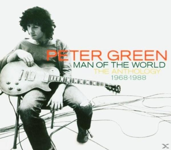 Albumcover für Peter Green, 'Man of the World'. Das Cover zeigt einen Mann mit Gitarre.