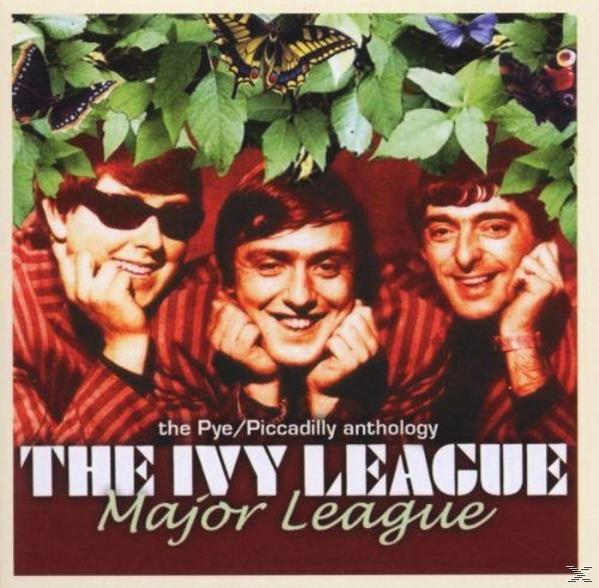 The Ivy League Albumcover. Drei Männer lächeln. Schmetterlinge und Blätter oben. Albumname steht unten.