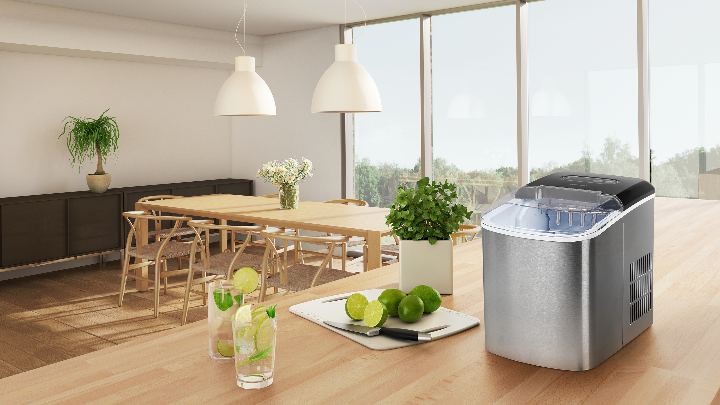 MEDION MD 17739 Eiswürfelbereiter (120 Watt, Silber)