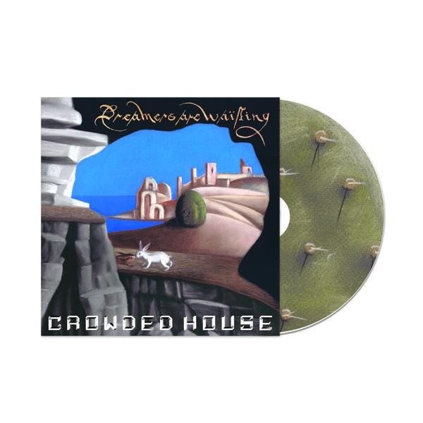 CD-hoes met een surrealistische landschapsbeeld met een wit konijn. De cd bevindt zich aan de rechterkant.