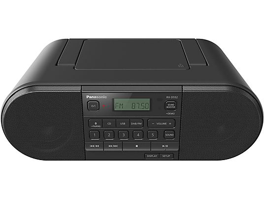 PANASONIC RX-D552 - Tragbares Radio mit DAB+ (DAB+, Schwarz)