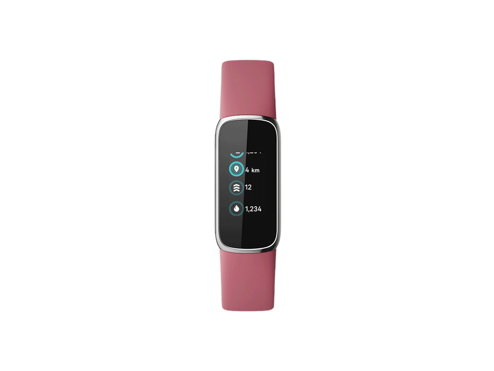 Pulsera de actividad - Fitbit Luxe, 20 modos de deporte, Resistente al agua, Autonomía 15 días, Rosa orquídea