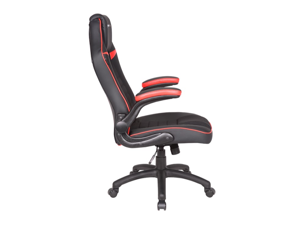 Silla gaming - Newskill Nayuki, Reposabrazos 2D, 150 kg, PU y Tela, Rojo