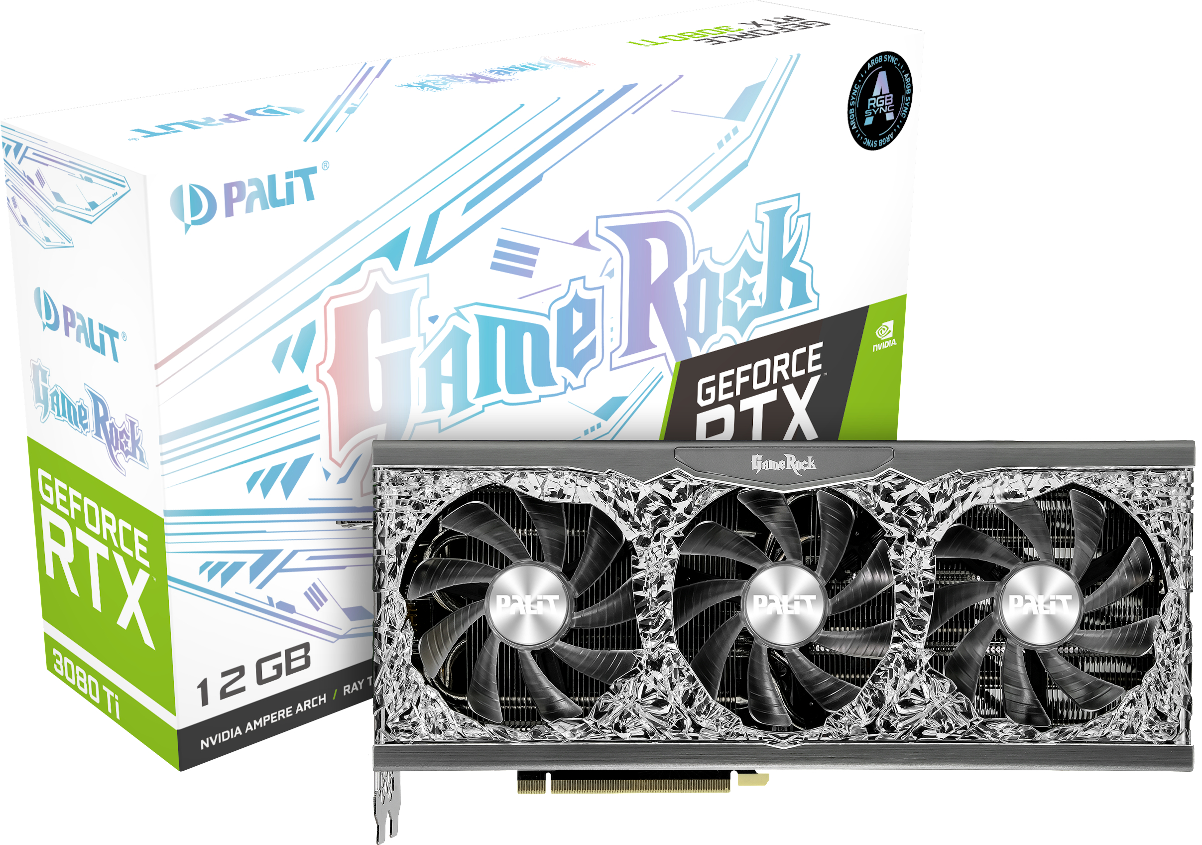 PALIT GeForce RTX™ 3080 Ti GameRock 12GB LHR (NED308T019KB-1020G) (NVIDIA, Grafikkarte)