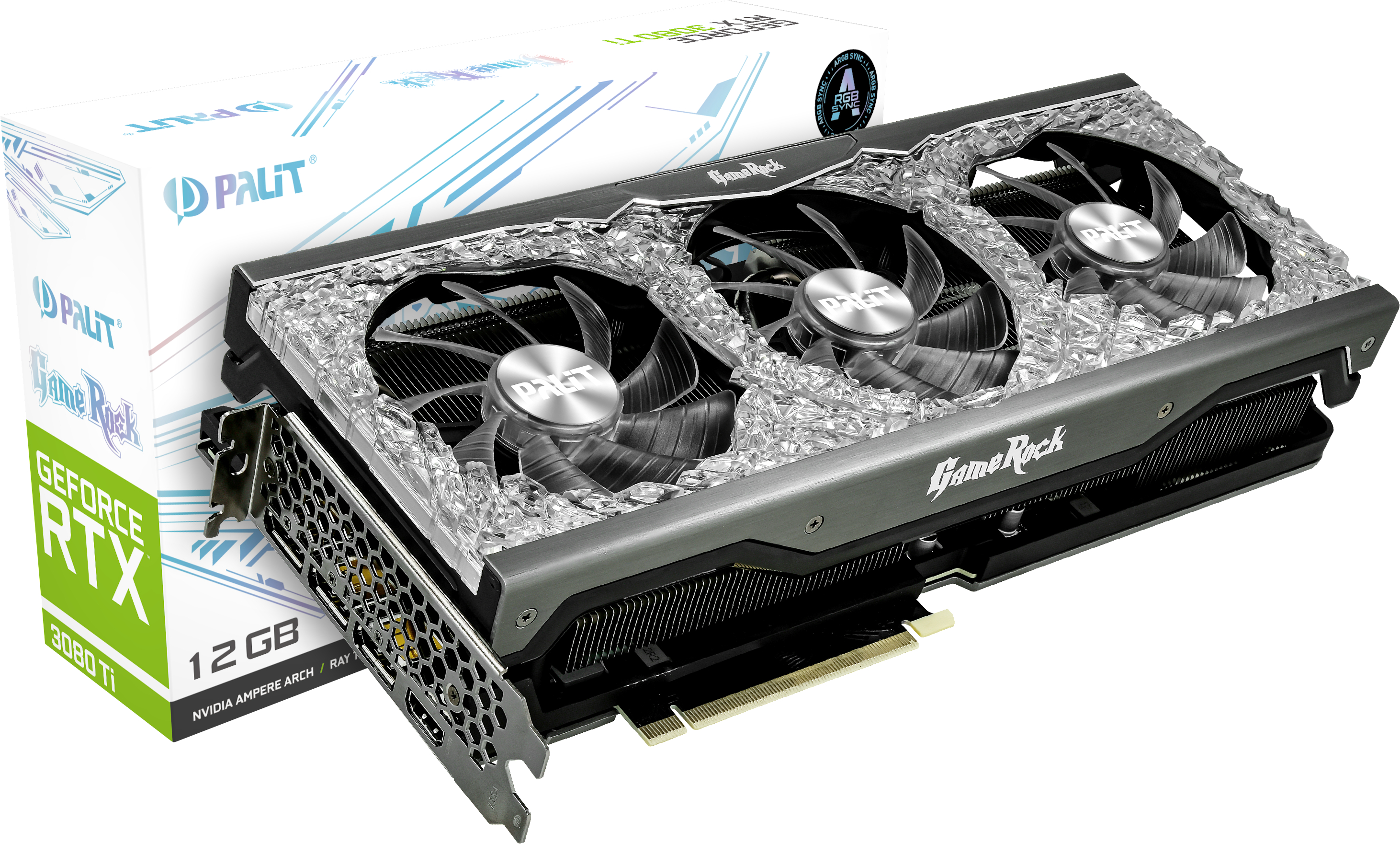 PALIT GeForce RTX™ 3080 Ti GameRock 12GB LHR (NED308T019KB-1020G) (NVIDIA, Grafikkarte)