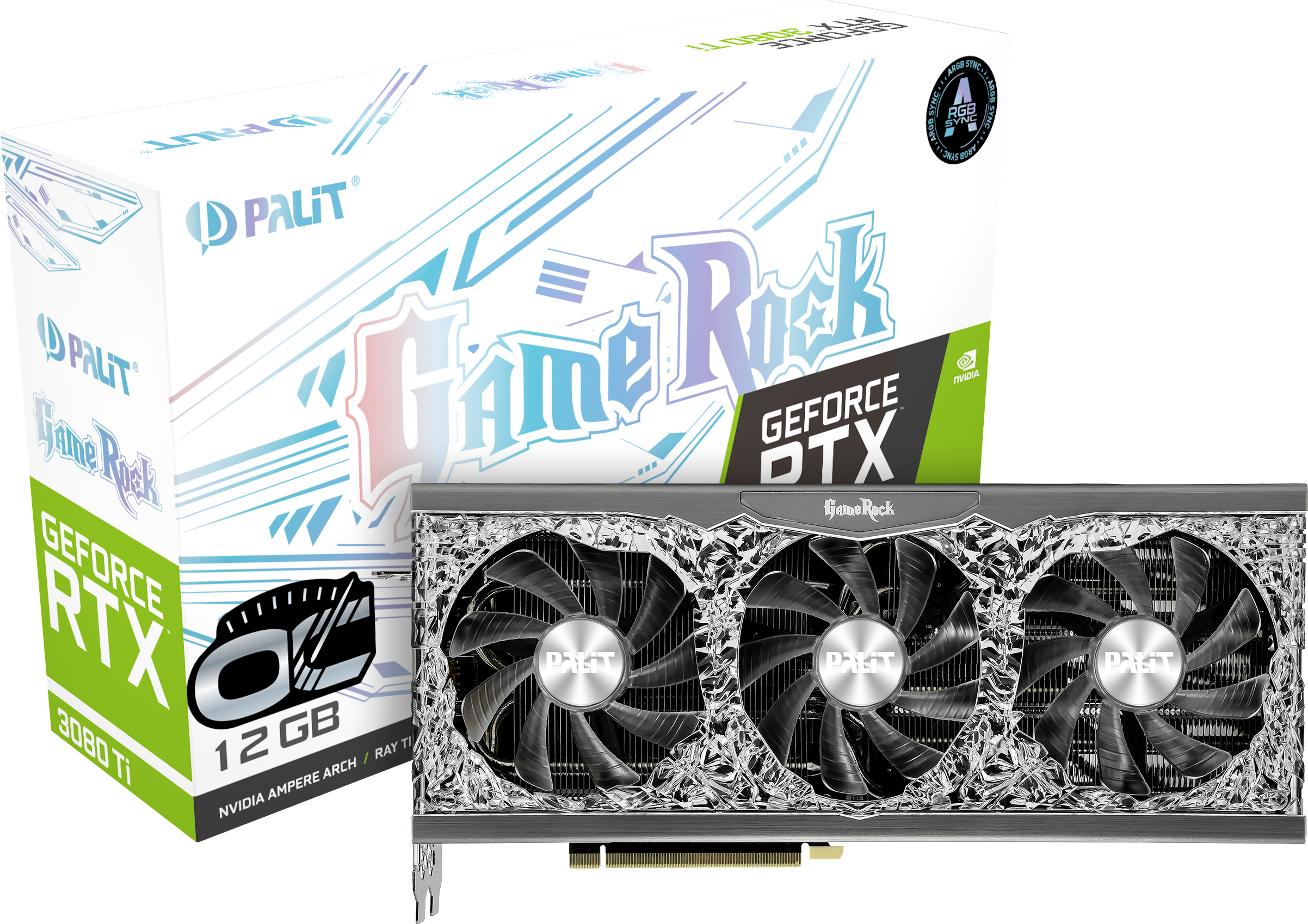 PALIT GeForce RTX™ 3080 Ti GameRock OC 12GB LHR (NED308TT19KB-1020G) (NVIDIA, Grafikkarte)