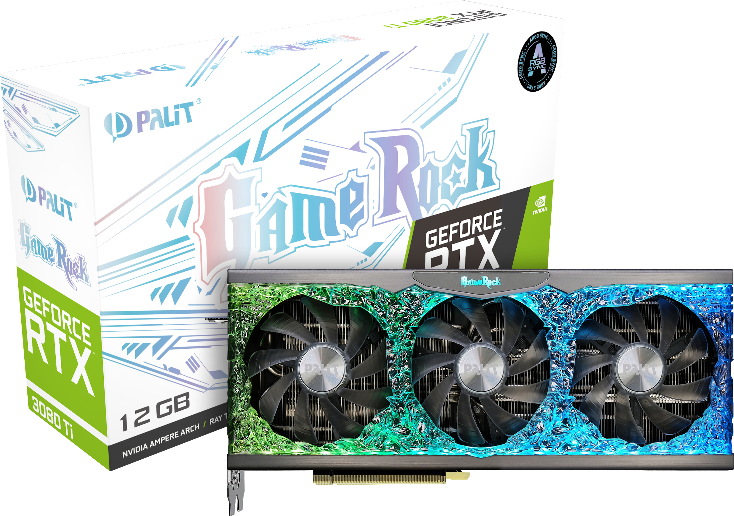 PALIT GeForce RTX™ 3080 Ti GameRock 12GB LHR (NED308T019KB-1020G) (NVIDIA, Grafikkarte)