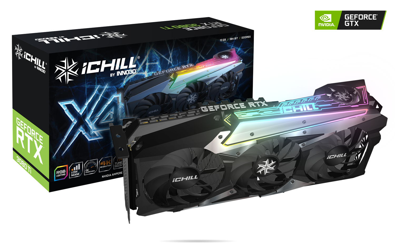 INNO3D GeForce RTX™ 3080 Ti iCHILL X4 LHR (C308T4-126XX-1810VA36) (NVIDIA, Grafikkarte)