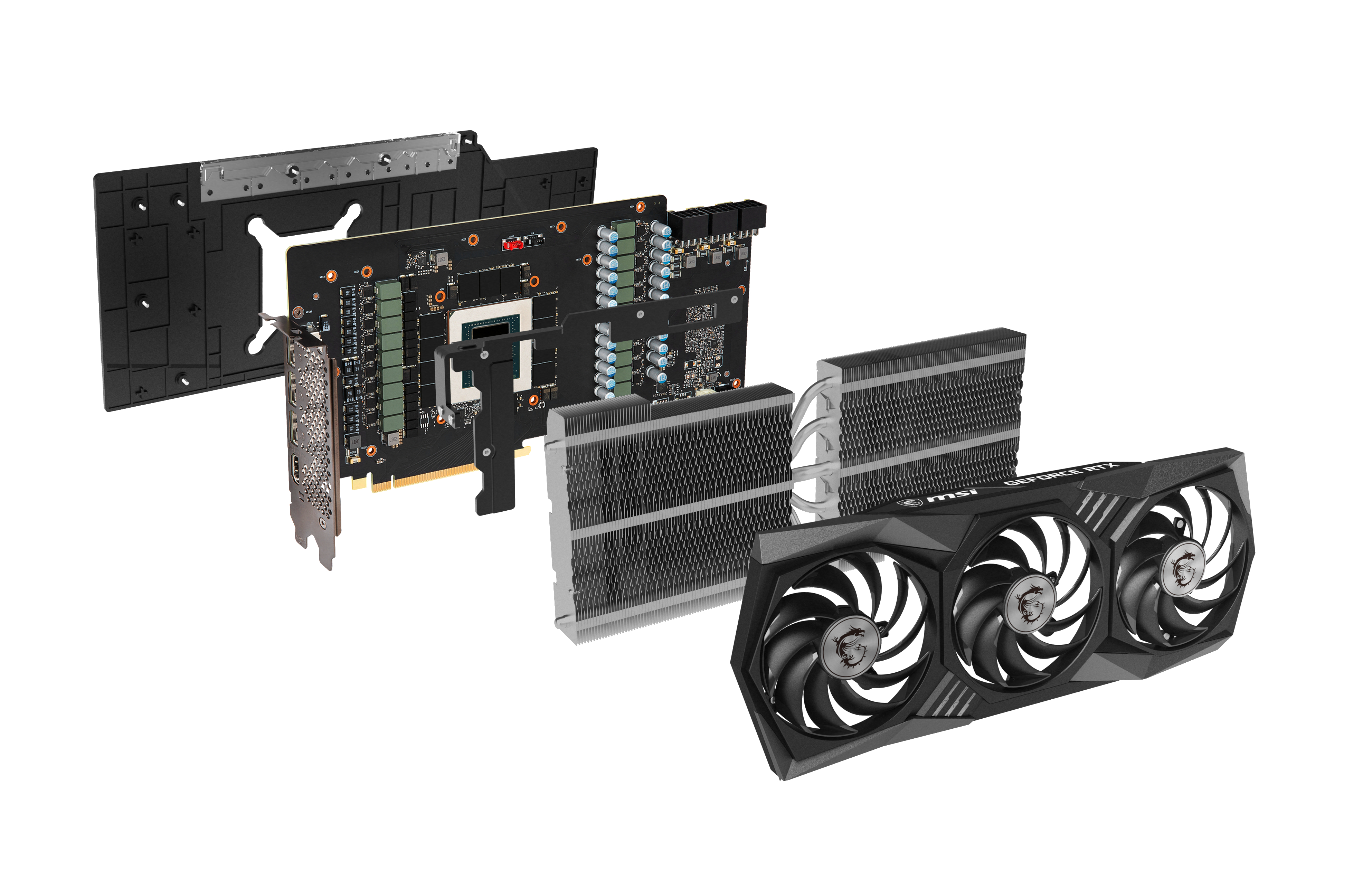 MSI GeForce RTX™ TRIO Ti GAMING (NVIDIA, Grafikkarte) 12G X (V389-058R) LHR 3080