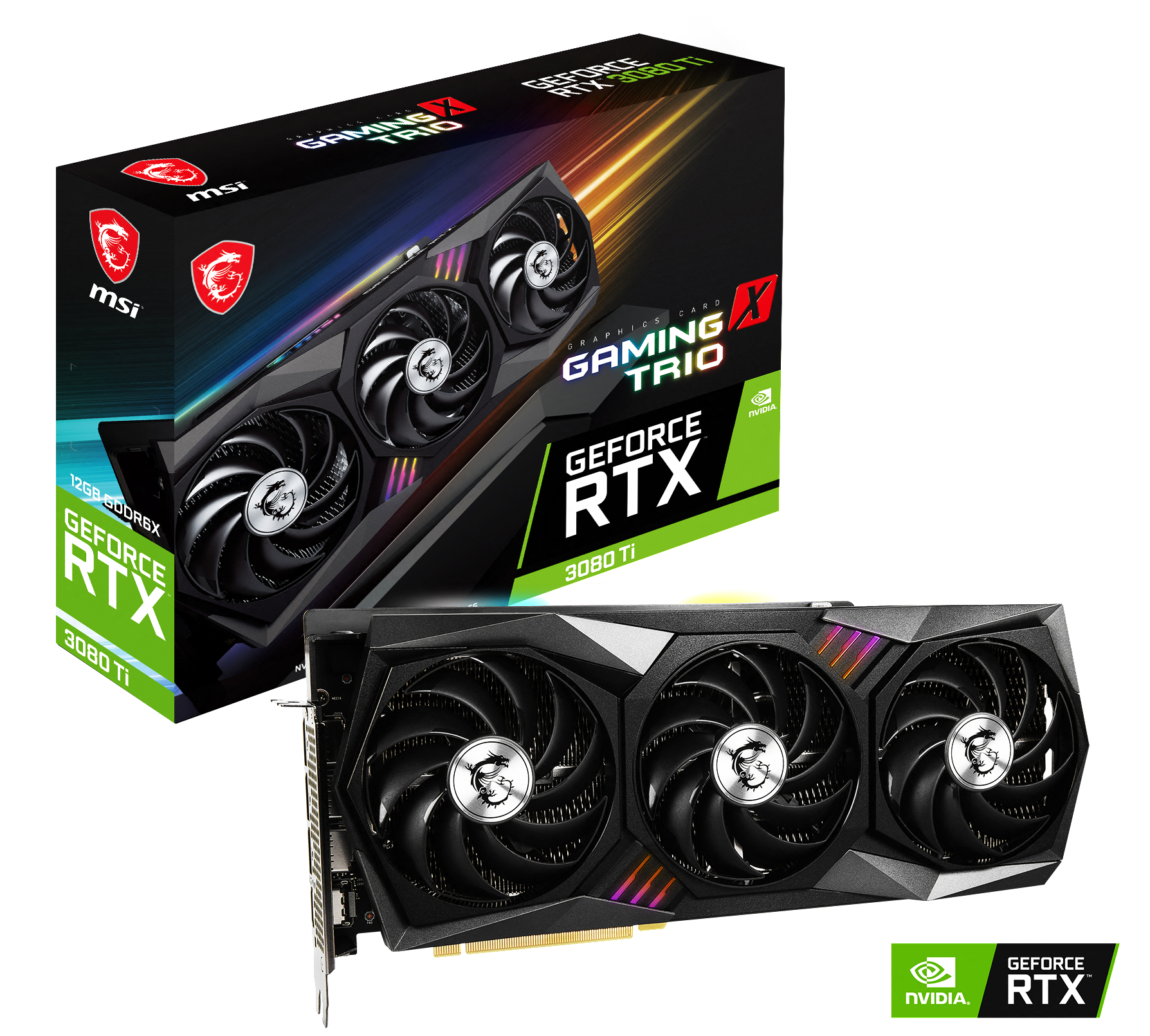 MSI GeForce RTX™ 3080 Ti Grafikkarte) LHR (NVIDIA, 12G TRIO (V389-058R) X GAMING