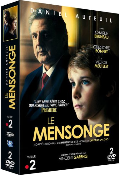 DVD-hoes met twee acteurs, Daniel Auteuil en een jongen. Tekst in het Frans. Donkere achtergrond.