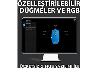 LOGITECH G G203 Lightsync RGB Aydınlatmalı 8000 DPI Kablolu Oyuncu Mouse - Mavi_4