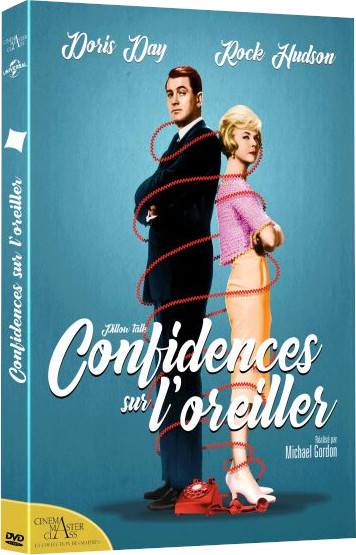 DVD-hoes voor 'Pillow Talk'. Doris Day en Rock Hudson staan op de cover.