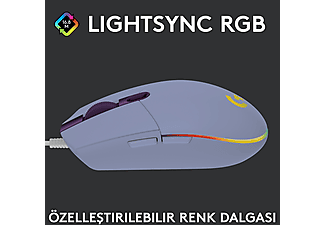 LOGITECH G G203 LIGHTSYNC RGB Aydınlatmalı 8000 DPI Kablolu Oyuncu Mouse - Lila_2