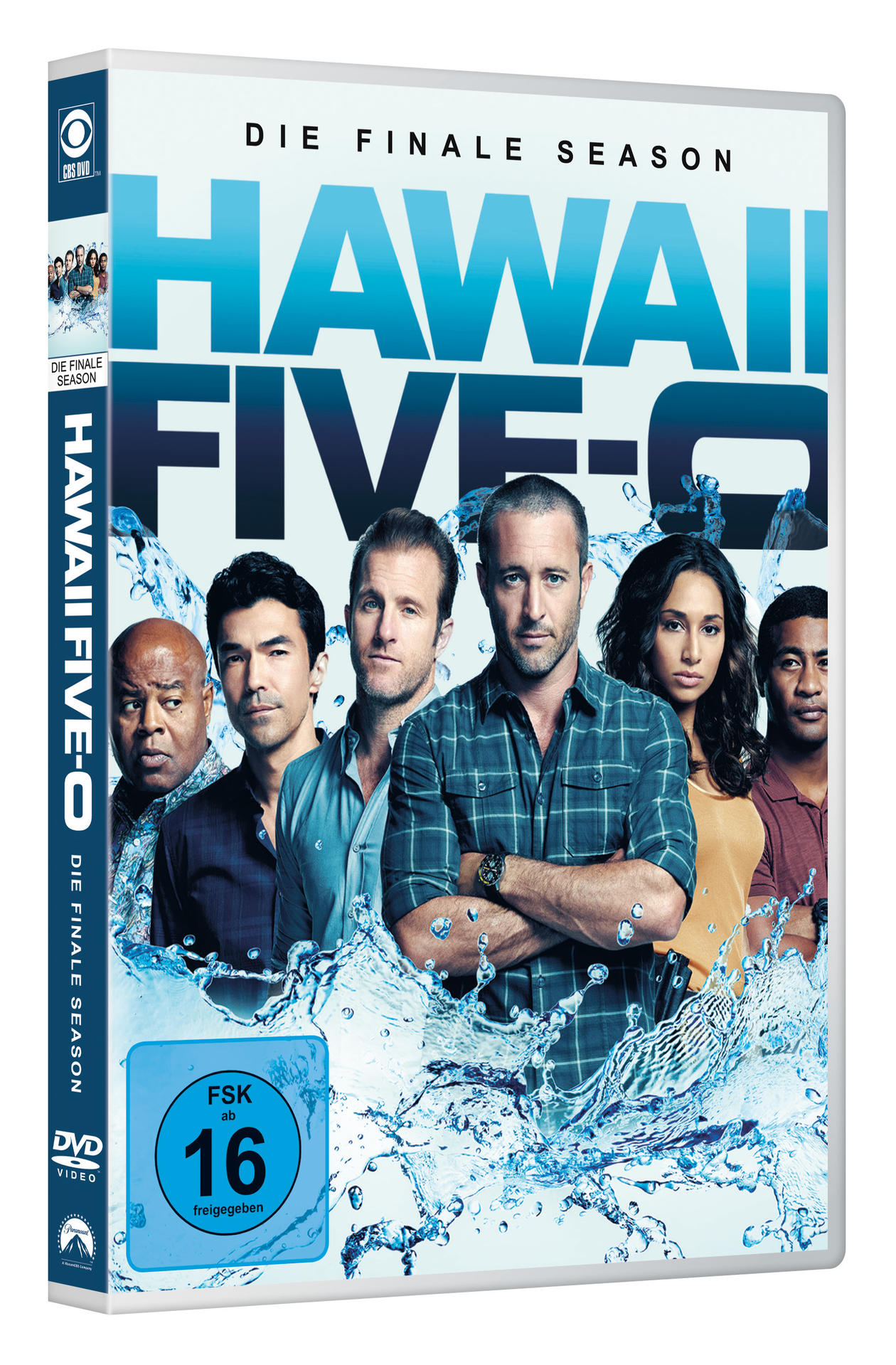 DVD-Hülle der Serie Hawaii Five-0. Das Cover zeigt die Hauptdarsteller und den Titel.