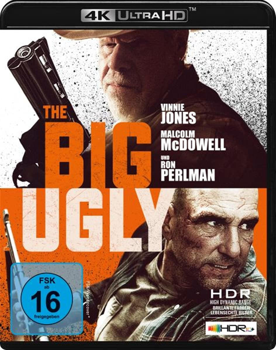 Filmcover: 'The Big Ugly'. Zwei Männer mit Waffen, oranger Hintergrund.
