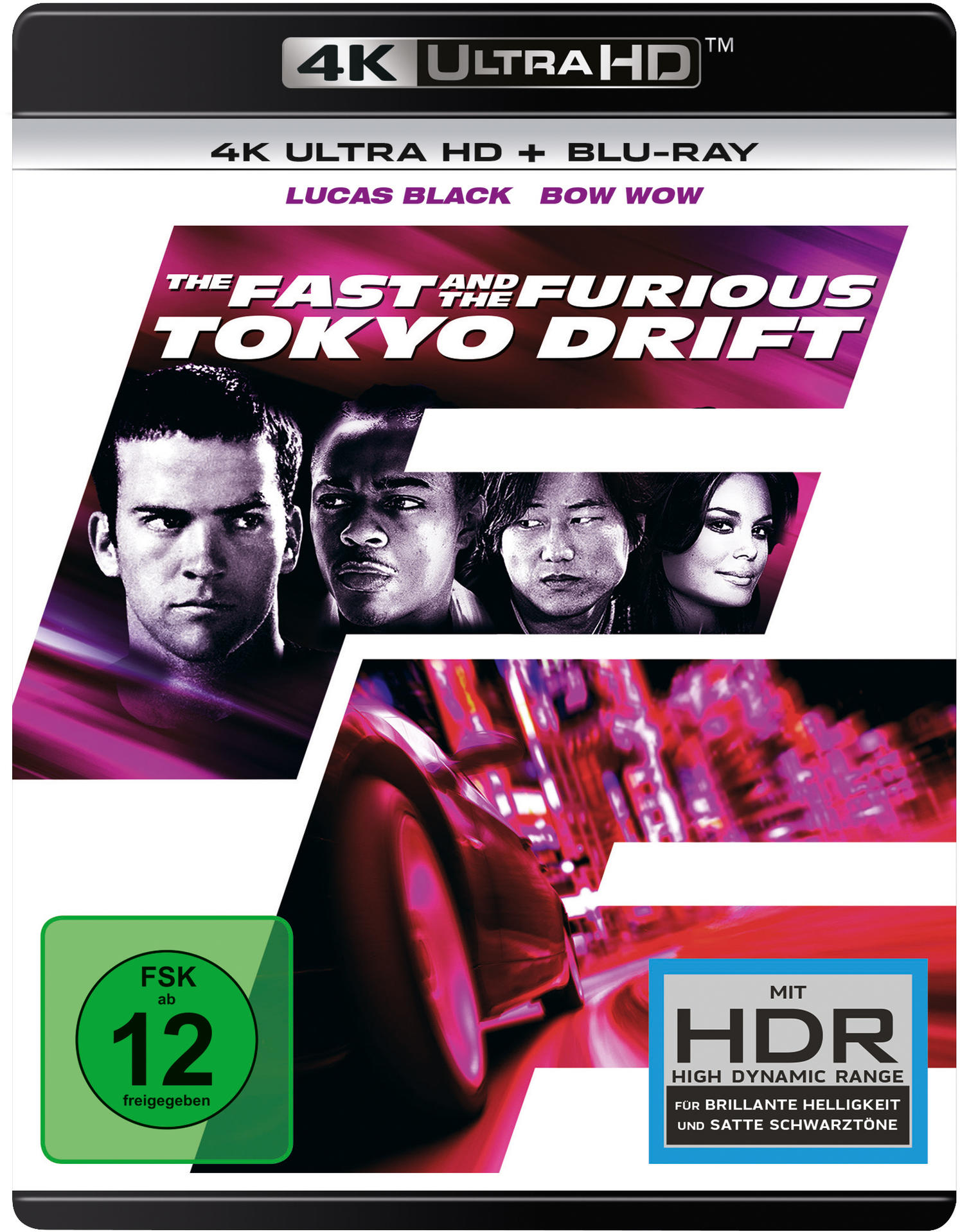 DVD-Cover: The Fast and the Furious: Tokyo Drift. Filmplakat mit Schauspielern und Auto.