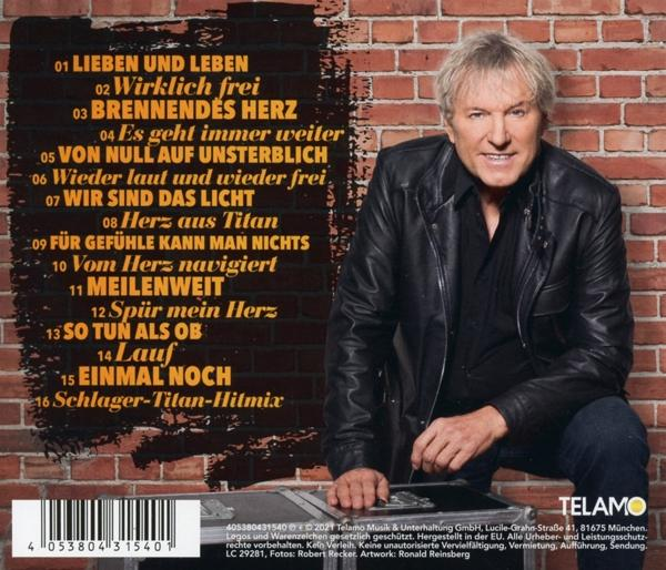 CD-Cover mit blondem Mann und Titelliste. Ein Backsteinmauer-Hintergrund ist vorhanden.
