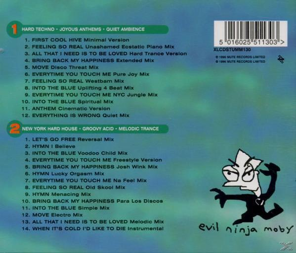 CD borító: Hard Techno és New York Hard House zenei számok listája, gonosz ninjával.