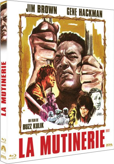 Filmcover met Jim Brown en Gene Hackman. Titel: La Mutinerie (The Mutiny).