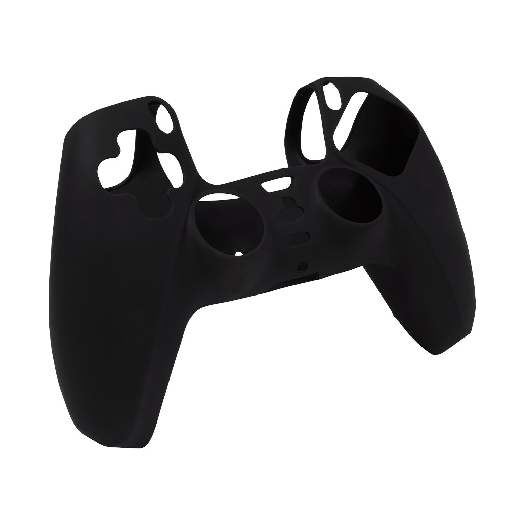 Black controller skin for PlayStation 5. It is black with cutouts for buttons.