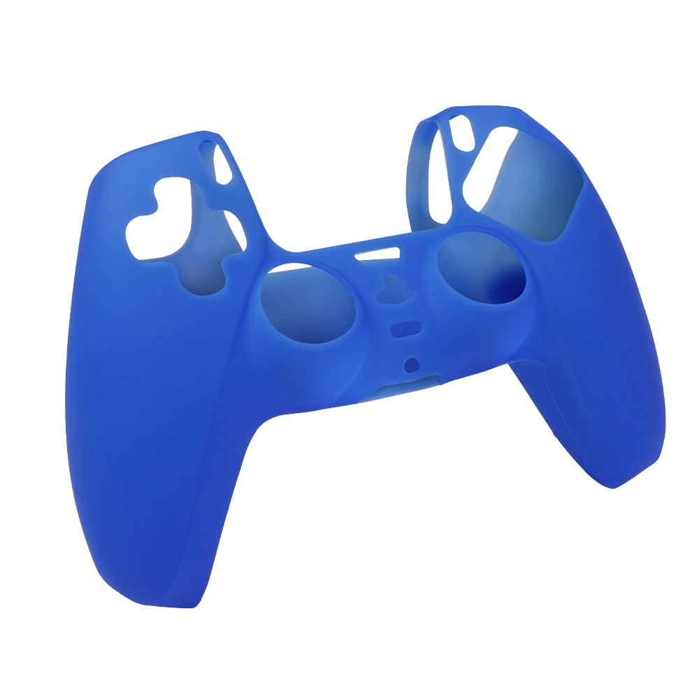 Blue silicone cover for a game controller. It is shaped like a controller.