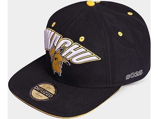 PALADONE "Embarrassed Pika" Snapback Cap - Casquette (Noir/Jaune/Blanc)