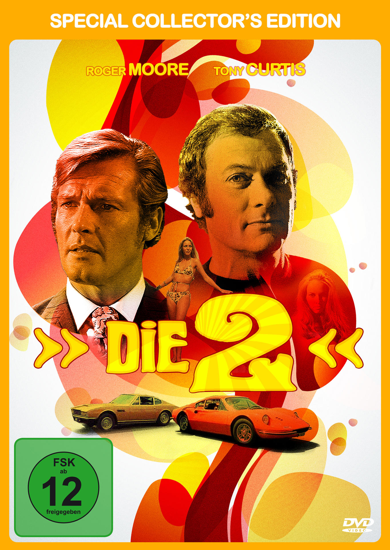DVD-Cover für den Film 'Die 2', mit Roger Moore und Tony Curtis.