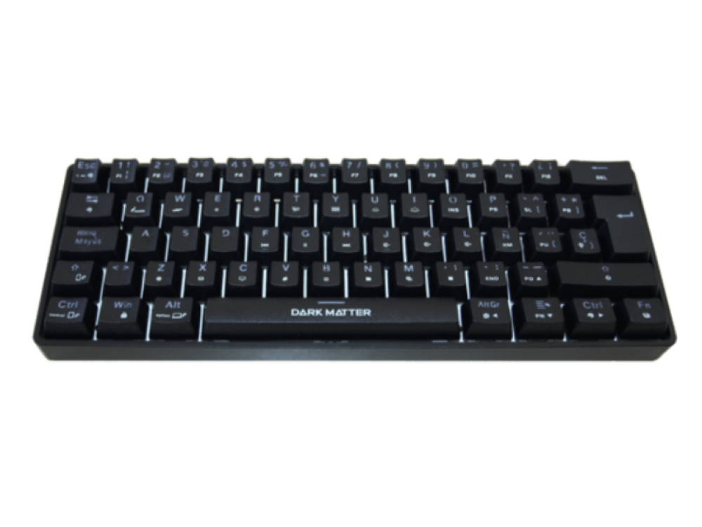 Teclado gaming - Silver HT Dark Matter 62 Wireless, Teclas programables, Función Anti-ghosting, Negro