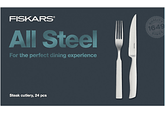 FISKARS Alll Steel Steak Evőeszköz készlet, 24 részes