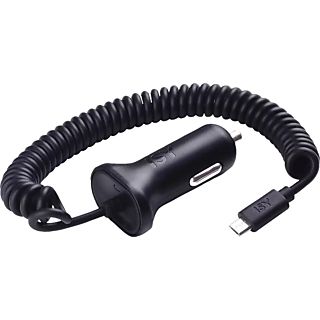 Cargador USB para coche - ISY ICC 3000, MicroUSB, 1.2A, Negro