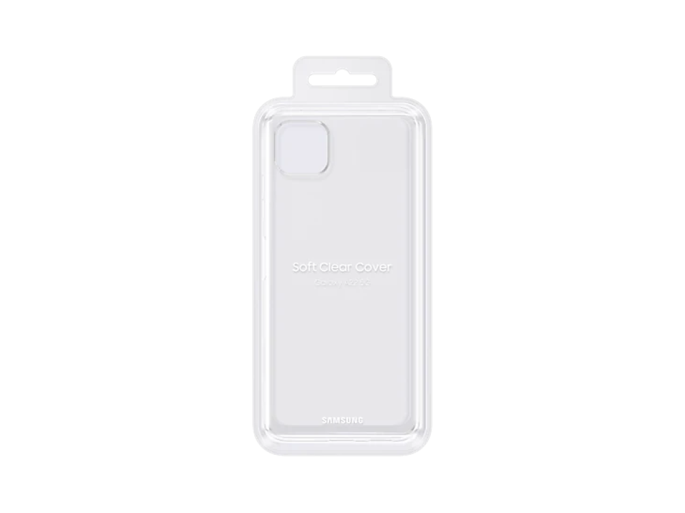 Funda transparente para teléfono Samsung en un paquete.