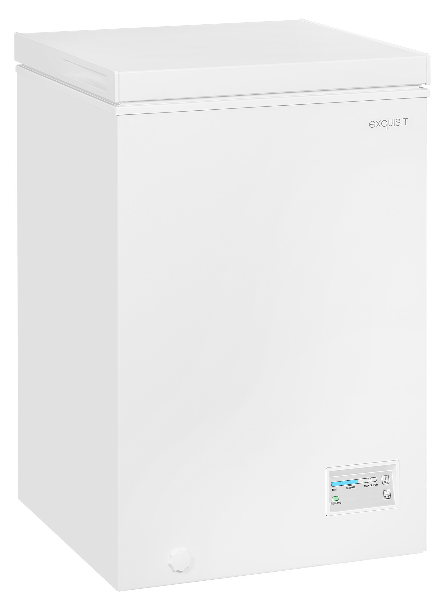 EXQUISIT GT100-E-040E Gefriertruhe (E, 98 l, 845 mm hoch, Weiß)