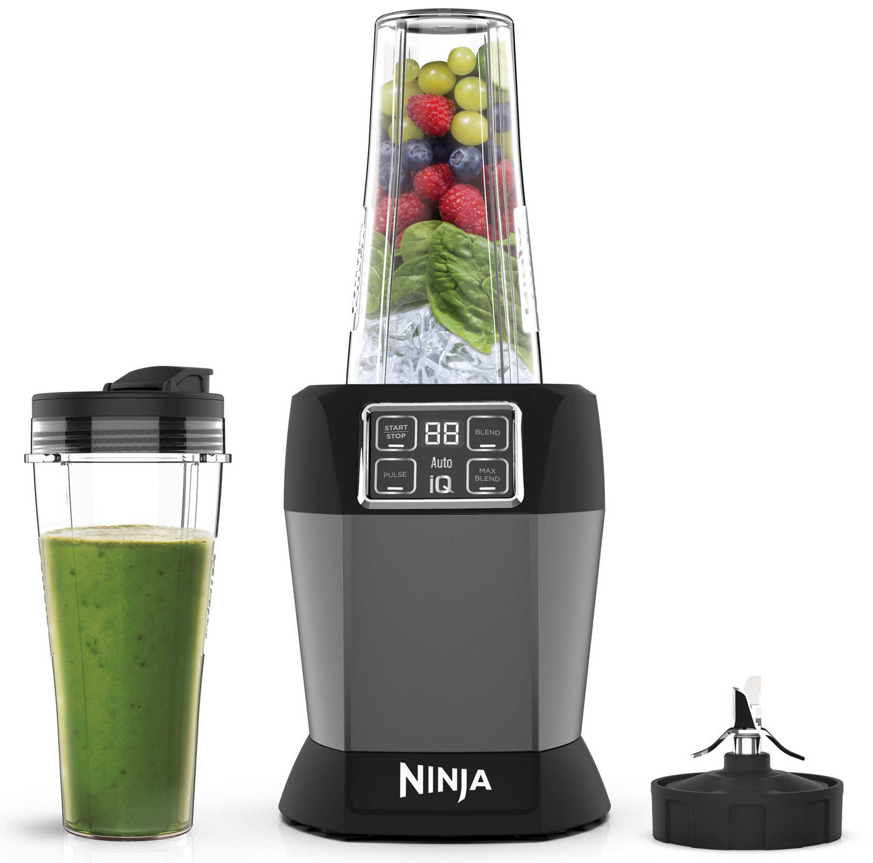 NINJA BN495EU Mixer (Schwarz / Silber, 1000 Watt, 0,7L)