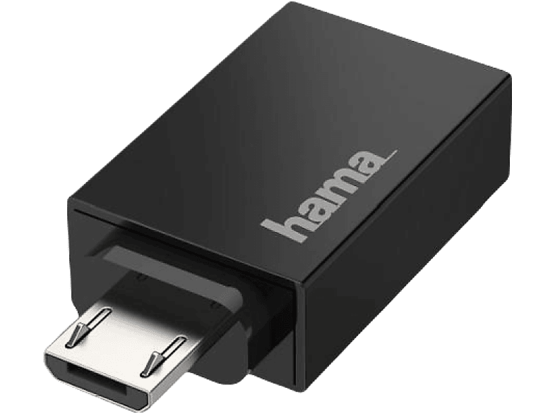 USB Hama 00200307, OTG, Micro-USB Plug, USB Socket, USB 480 Mbit/s, Negro