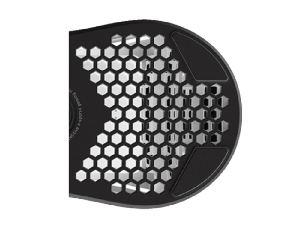 Ratón gaming - Silver HT Dark Matter Hexagon, Con cable, 10000 ppp, USB, 1.5 m, Negro