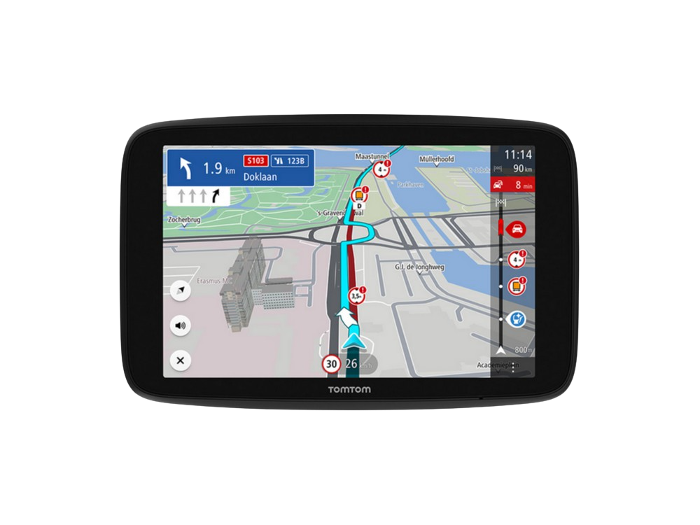 Tomtom Navegador Gps go expert pantalla hd 7 pulgadas con pois para grandes gracias traffic mapas del alertas en vivo actualizaciones wifi mundial negro 1yb7.002.20 32 eu47