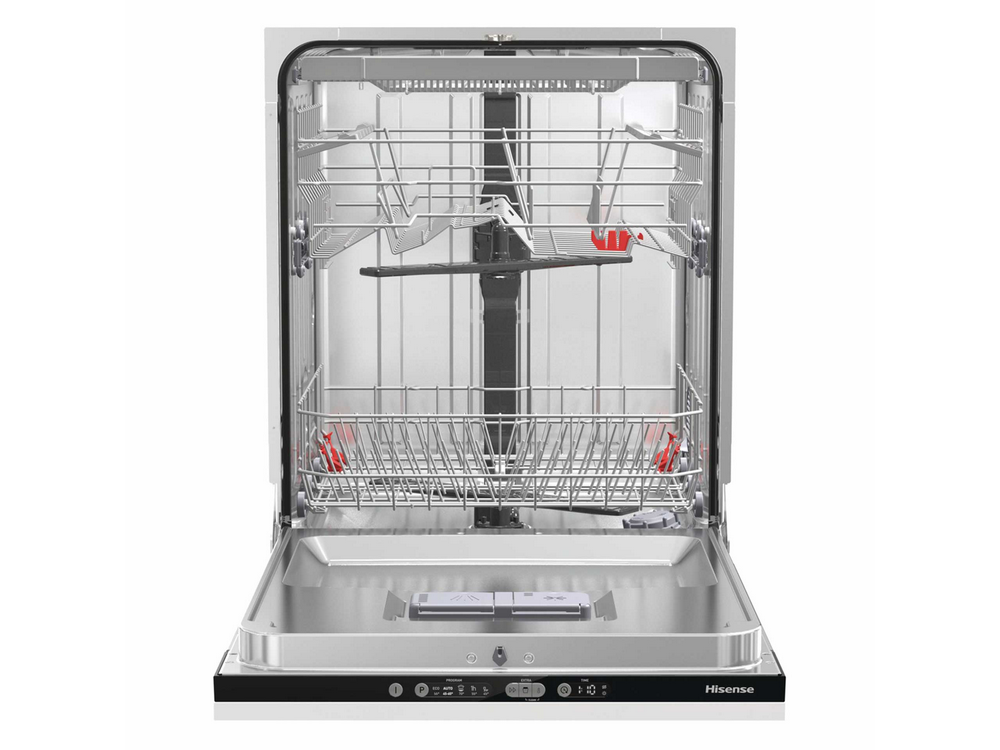 Lavavajillas - Hisense HV661C60, Independiente, 16 servicios, 5 programas, 59.6 cm, Motor Inverter, Blanco